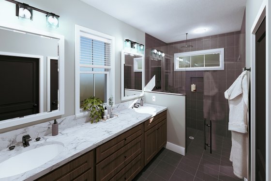 Interior - Master Bathroom for Farmhouse House Plan #44-281 - 4 bed, 3 bath