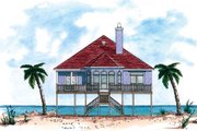 Beach Style House Plan - 4 Beds 2 Baths 1645 Sq/Ft Plan #37-144 