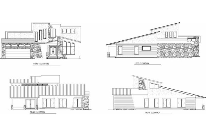 House Design - Exterior - Other Elevation for Modern House Plan #17-2602 - 3 bed, 2 bath