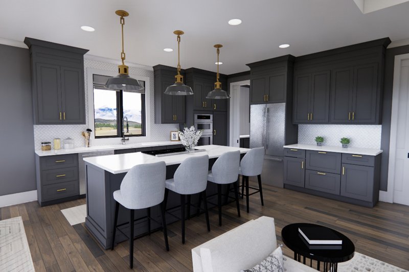 House Blueprint - Interior - Kitchen 1 for Farmhouse House Plan #51-1225 - 2 bed, 2 bath