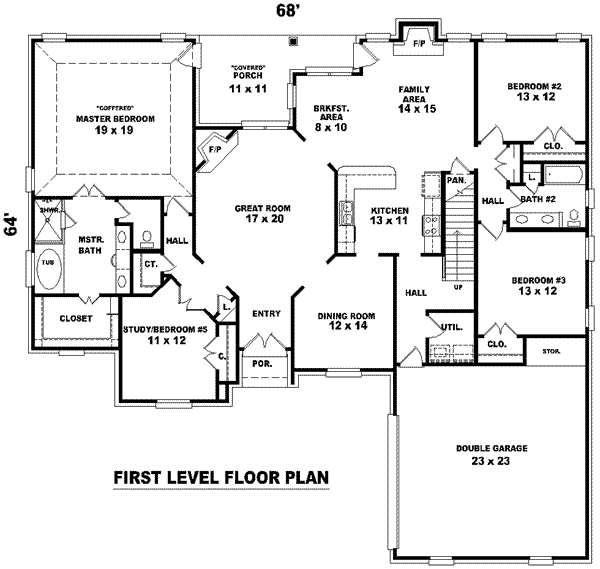 European Floor Plan - Main Floor Plan #81-1265