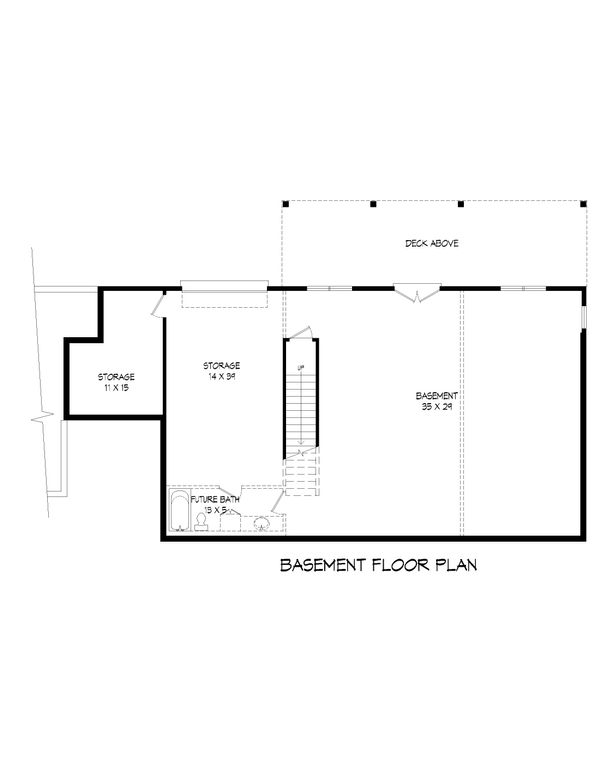 Architectural House Design - Country Floor Plan - Lower Floor Plan #932-37