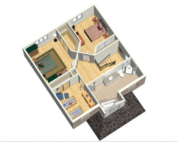 European Floor Plan - Upper Floor Plan #25-4698