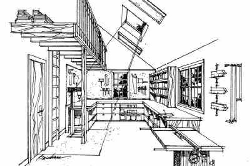 Architectural House Design - Exterior - Other Elevation for Tudor House Plan #72-242, 0 bath