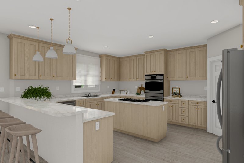 House Blueprint - Interior - Kitchen for Ranch House Plan #1060-170 - 3 bed, 2 bath