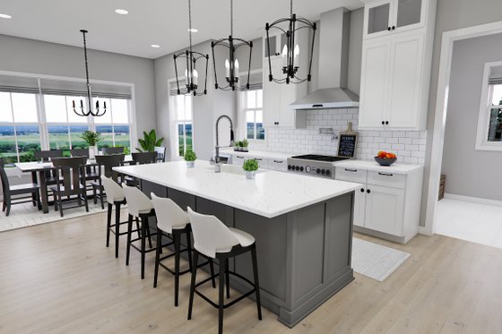 Interior - Kitchen 1 for Farmhouse House Plan #51-1275 - 4 bed, 3.5 bath