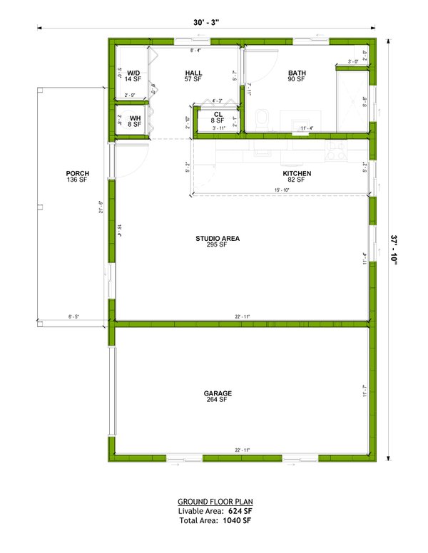 Modern Floor Plan - Main Floor Plan #1106-167