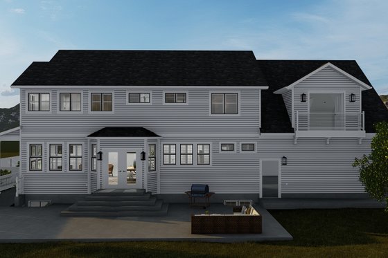 Exterior - Rear Elevation for Victorian House Plan #1060-51 - 4 bed, 3 bath