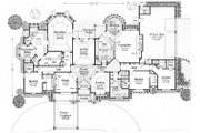 European Style House Plan - 4 Beds 4.5 Baths 4615 Sq/Ft Plan #310-635 
