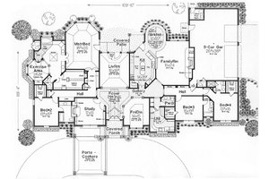 Floor Plan - Main Floor for European House Plan #310-635 - 4 bed, 4.5 bath
