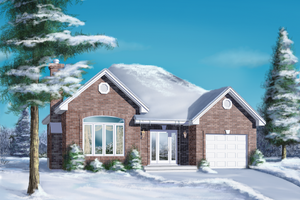 Traditional Style House Plan - 2 Beds 1 Baths 1260 Sq/Ft Plan #25-1150 ...