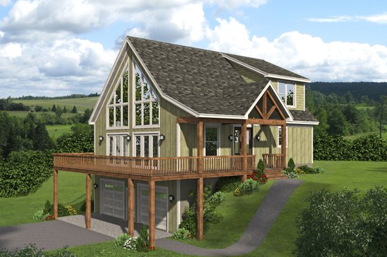 Exterior - Front Elevation 3 for Traditional House Plan #932-440 - 3 bed, 2.5 bath