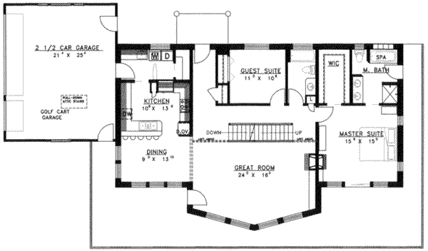 Modern Floor Plan - Main Floor Plan #117-135