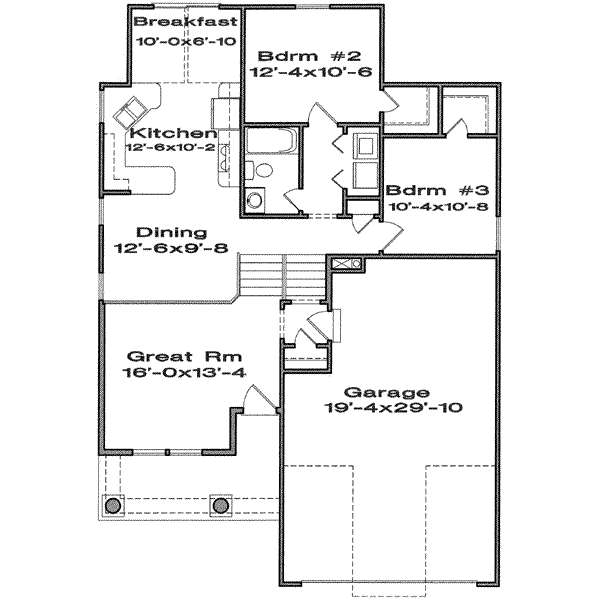 Traditional Floor Plan - Main Floor Plan #6-179