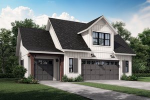 House Blueprint - Farmhouse Exterior - Front Elevation Plan #430-237