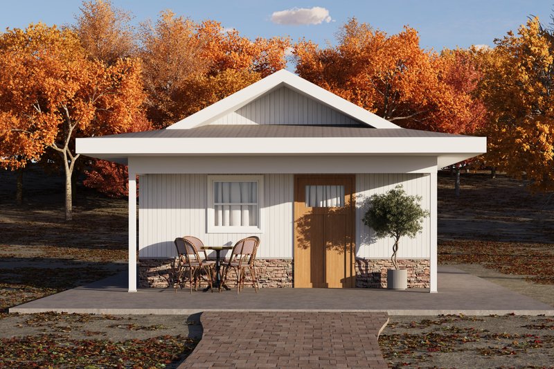 Home Plan - Exterior - Front Elevation 5 for Ranch House Plan #1106-70, 1 bath