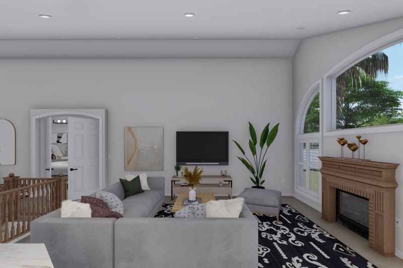 House Design - Interior - Family Room 1 for Craftsman House Plan #1060-261 - 2 bed, 2 bath