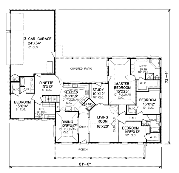 Traditional Floor Plan - Main Floor Plan #65-423