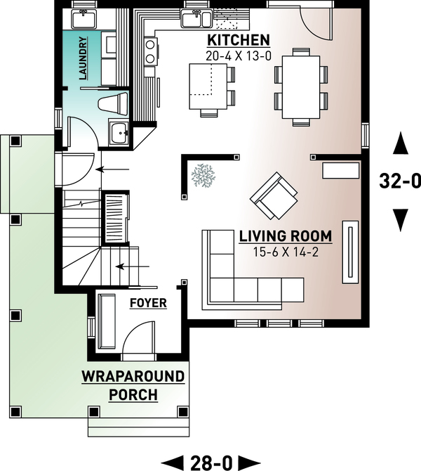 Home Plan - Country Floor Plan - Main Floor Plan #23-2407