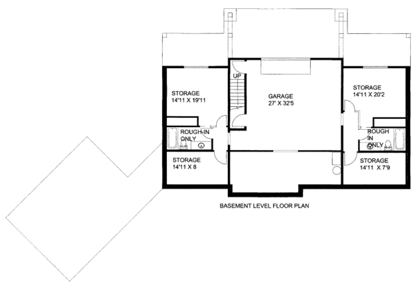 House Blueprint - Bungalow Floor Plan - Lower Floor Plan #117-745