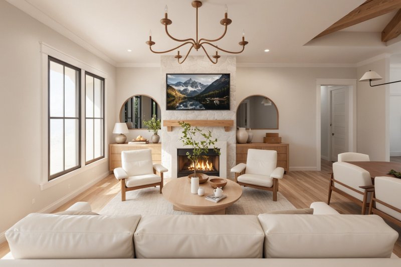 Architectural House Design - Interior - Family Room for Farmhouse House Plan #1074-115 - 3 bed, 2.5 bath