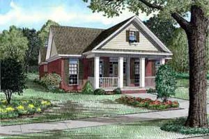 Southern Exterior - Front Elevation Plan #17-2212