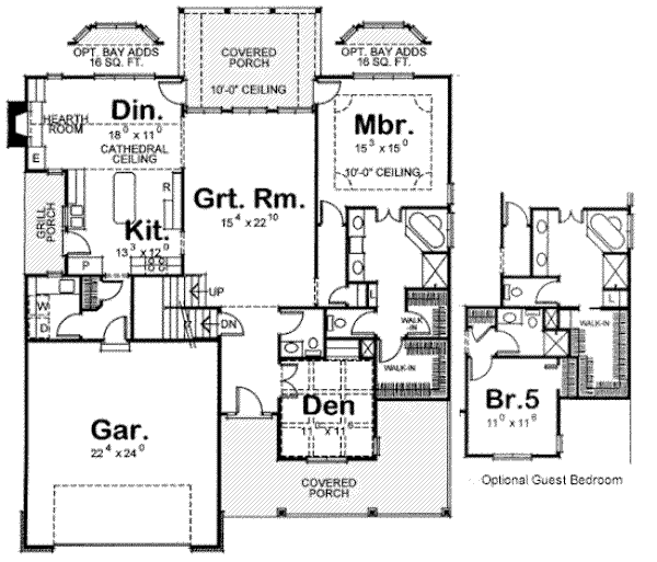 Traditional Floor Plan - Main Floor Plan #20-1711