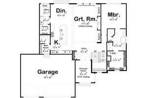 Floor Plan - Main Floor for Modern House Plan #455-337 - 5 bed, 4.5 bath