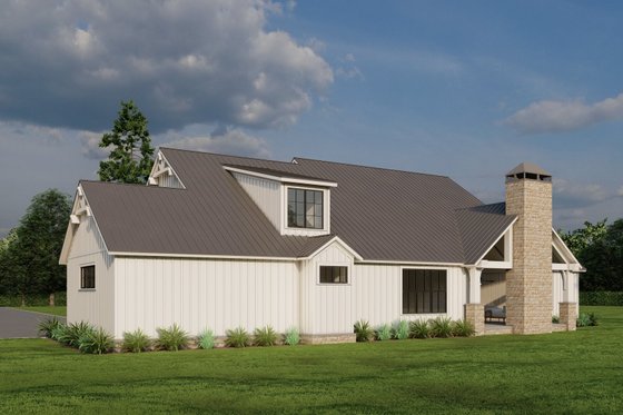 Exterior - Rear Elevation 2 for Farmhouse House Plan #923-346 - 4 bed, 3.5 bath