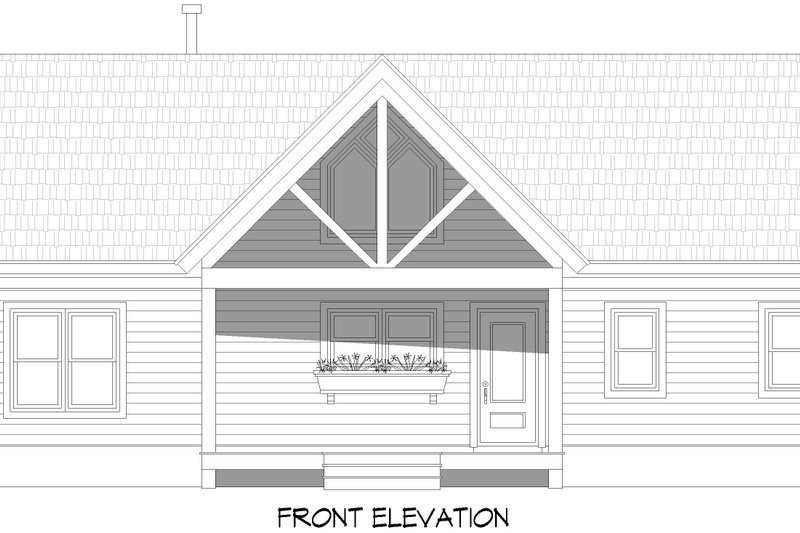 Architectural House Design - Exterior - Front Elevation 3 for Country House Plan #932-1059 - 3 bed, 2 bath
