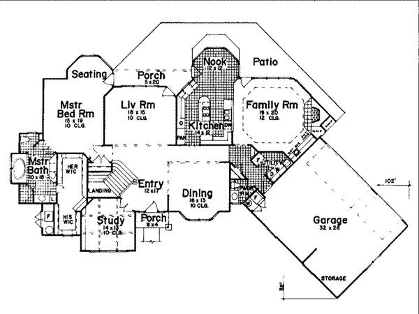 European Floor Plan - Main Floor Plan #52-158