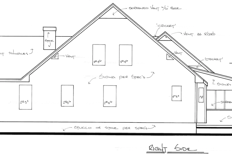 Architectural House Design - Exterior - Other Elevation 1 for Farmhouse House Plan #30-186 - 3 bed, 2.5 bath