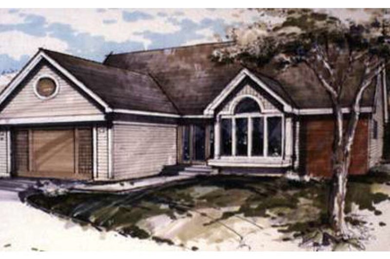 Architectural House Design - Country Exterior - Front Elevation Plan #320-356