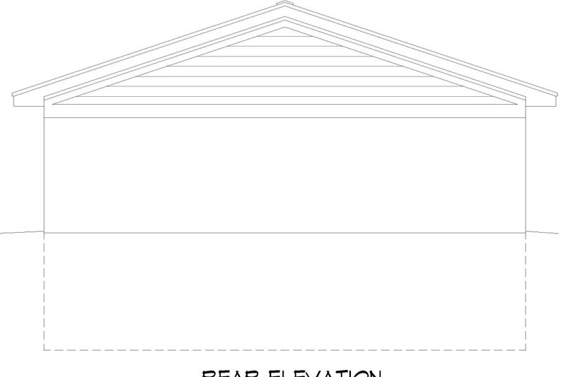 House Design - Exterior - Rear Elevation for Craftsman House Plan #932-1255, 0 bath