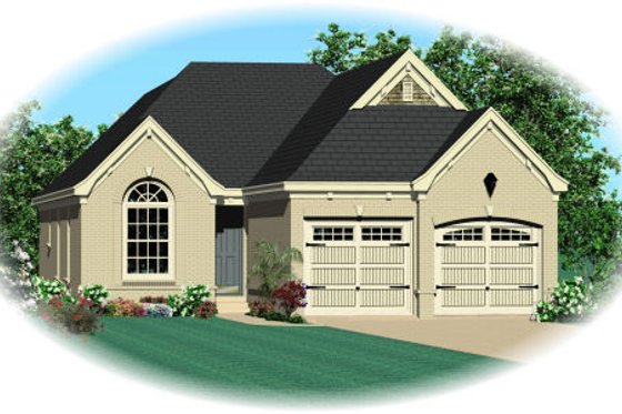 Exterior - Front Elevation for Traditional House Plan #81-13672 - 3 bed, 2 bath
