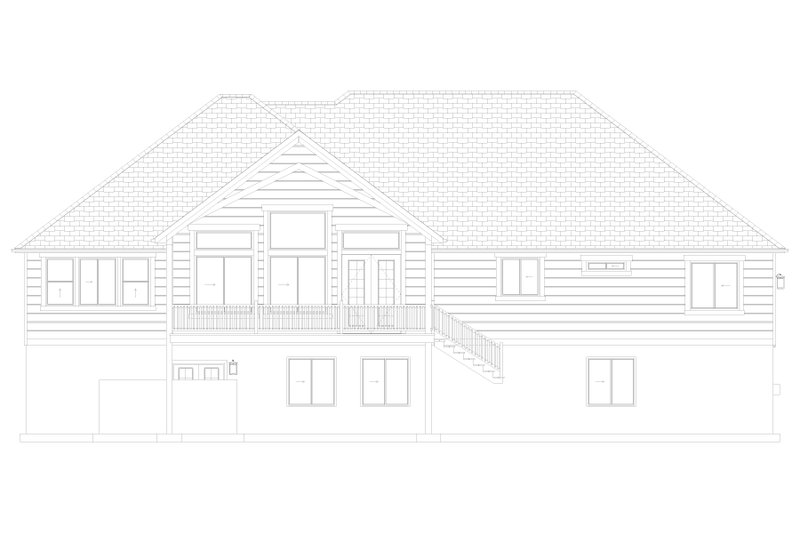 Architectural House Design - Exterior - Rear Elevation 3 for Craftsman House Plan #1060-496 - 3 bed, 2.5 bath