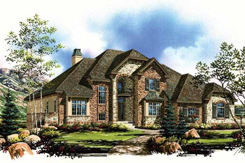 Architectural House Design - Country Exterior - Front Elevation Plan #945-67