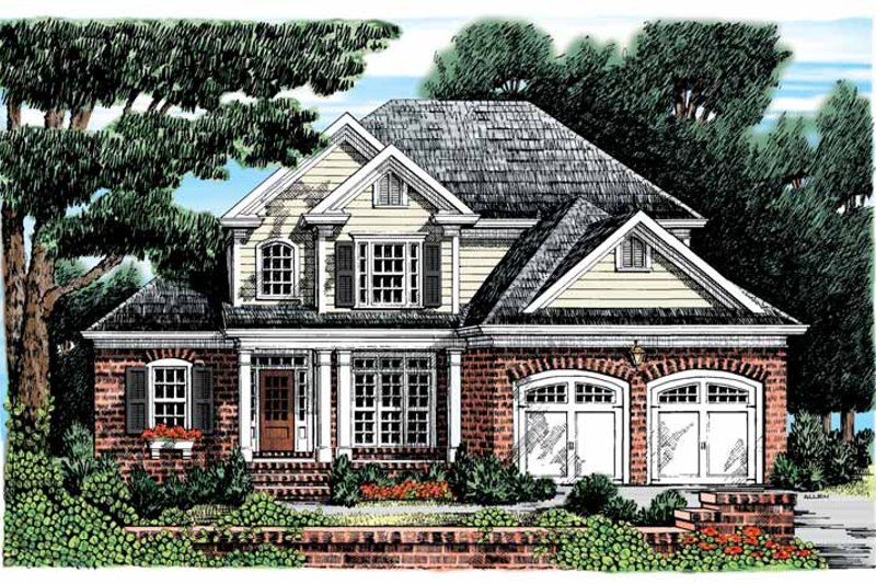 Home Plan - Colonial Exterior - Front Elevation Plan #927-870