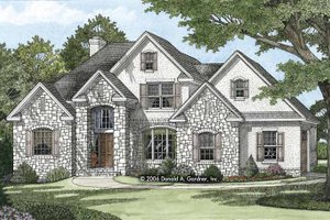 European Exterior - Front Elevation Plan #929-816