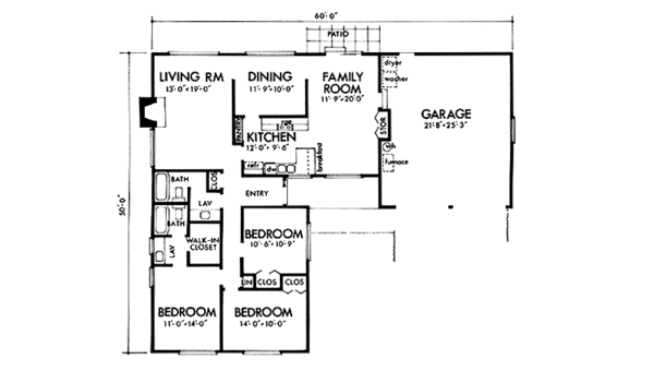 House Plan Design - Prairie Floor Plan - Main Floor Plan #320-1308