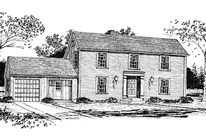 Colonial Exterior - Front Elevation Plan #315-120