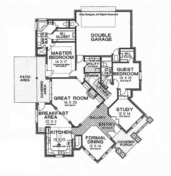 Home Plan - Traditional Floor Plan - Main Floor Plan #310-1254