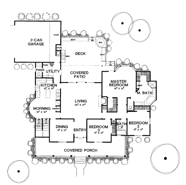 House Design - Country Floor Plan - Main Floor Plan #472-45