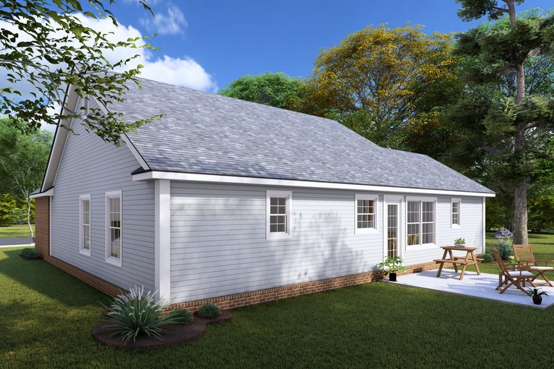 Dream House Plan - Exterior - Rear Elevation for Traditional House Plan #513-2053 - 2 bed, 2 bath