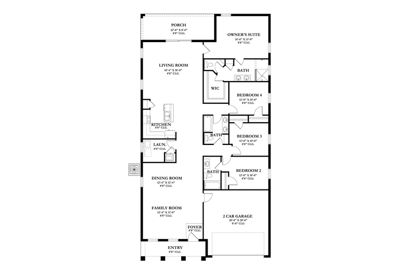 Dream House Plan - Floor Plan - Main Floor for Mediterranean House Plan #1058-59 - 4 bed, 3 bath