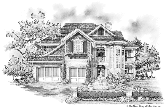 Exterior - Front Elevation 3 for Country House Plan #930-281 - 5 bed, 5.5 bath