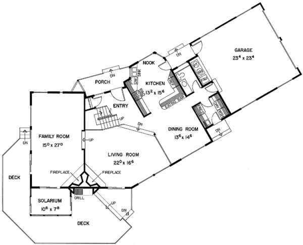 Dream House Plan - Contemporary Floor Plan - Main Floor Plan #60-787