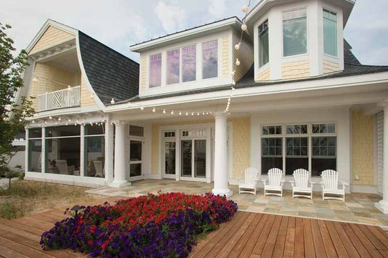 Exterior - Rear Elevation for Colonial House Plan #928-179 - 5 bed, 5.5 bath