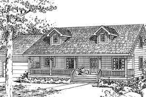 Home Plan - Country Exterior - Front Elevation Plan #984-2