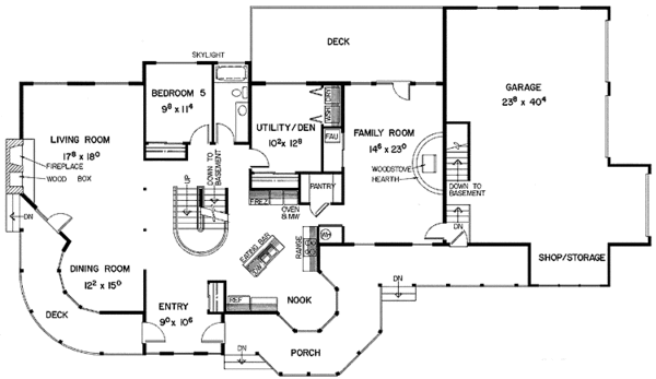 House Plan Design - Victorian Floor Plan - Main Floor Plan #60-794